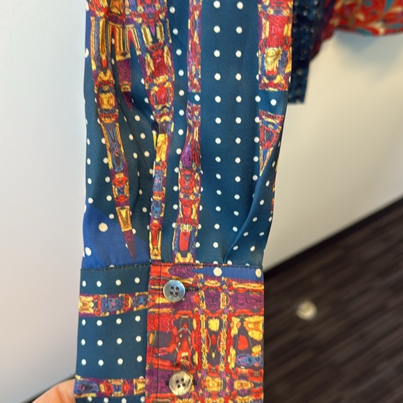 STAUD Martha patterned button down size S - Picture 5 of 6